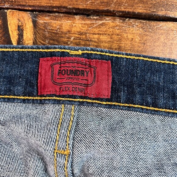 Foundry Flex Denim Jeans Men's Big & Tall Size 50x30 Dark Wash Blue S9407 - Picture 3 of 10